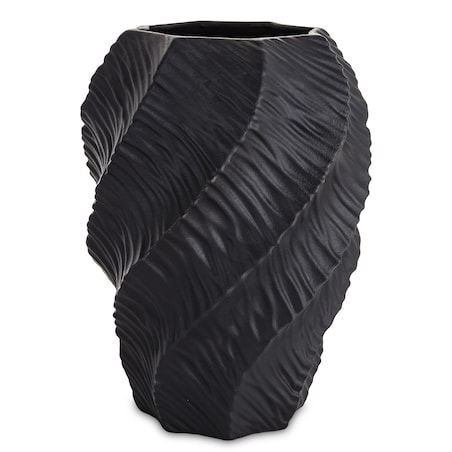 Wazon porcelanowy 35,5x17x12 cm TWISTER czarny