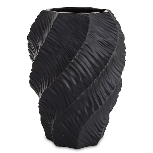 Wazon porcelanowy 35,5x17x12 cm TWISTER czarny