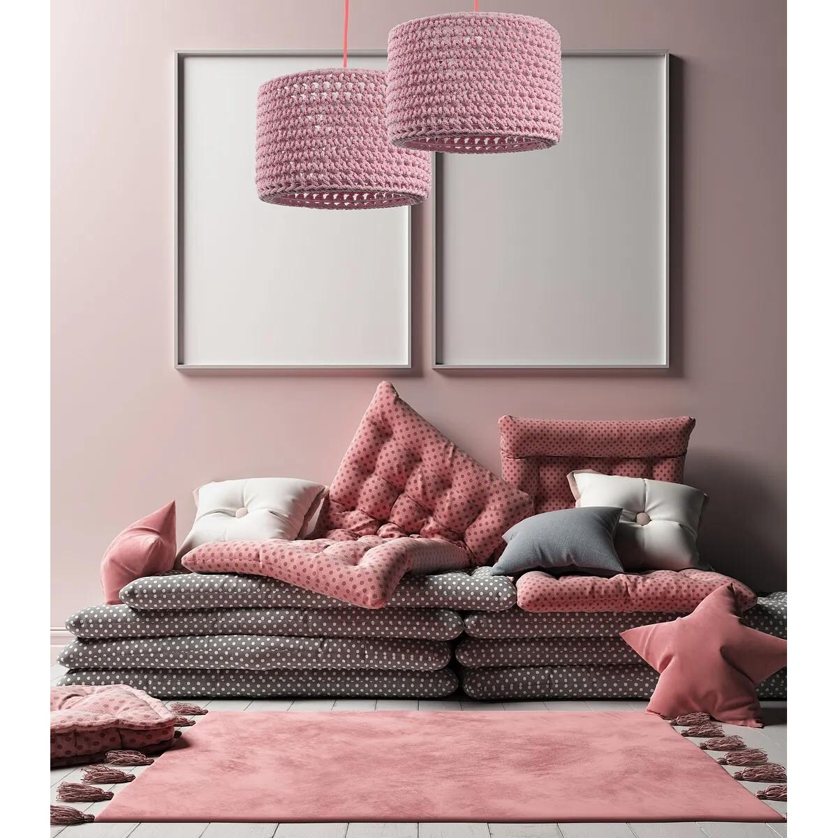 Lampa wisząca COTTON 30 różowa
