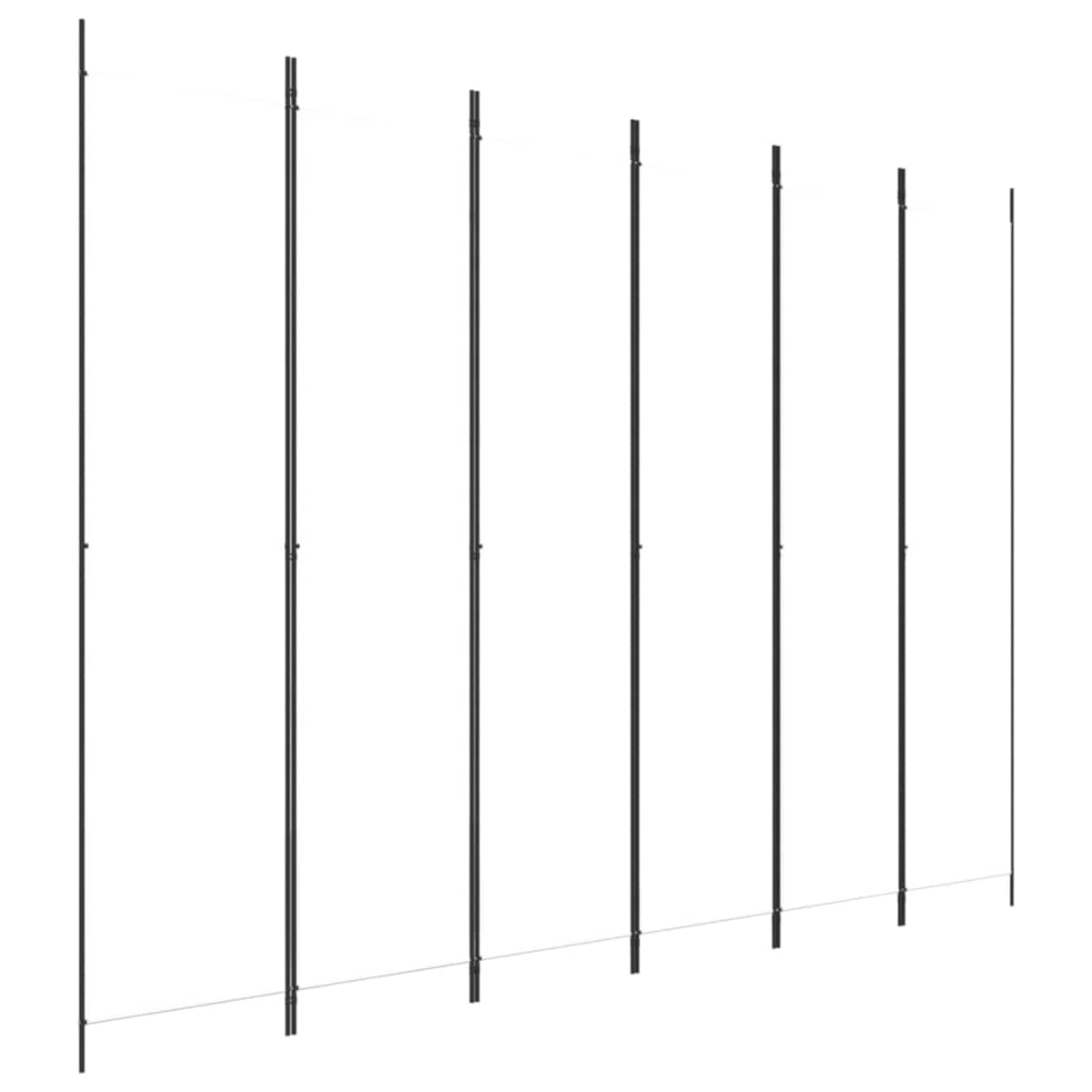 vidaXL Parawan 6-panelowy, biały, 300x220 cm, tkanina