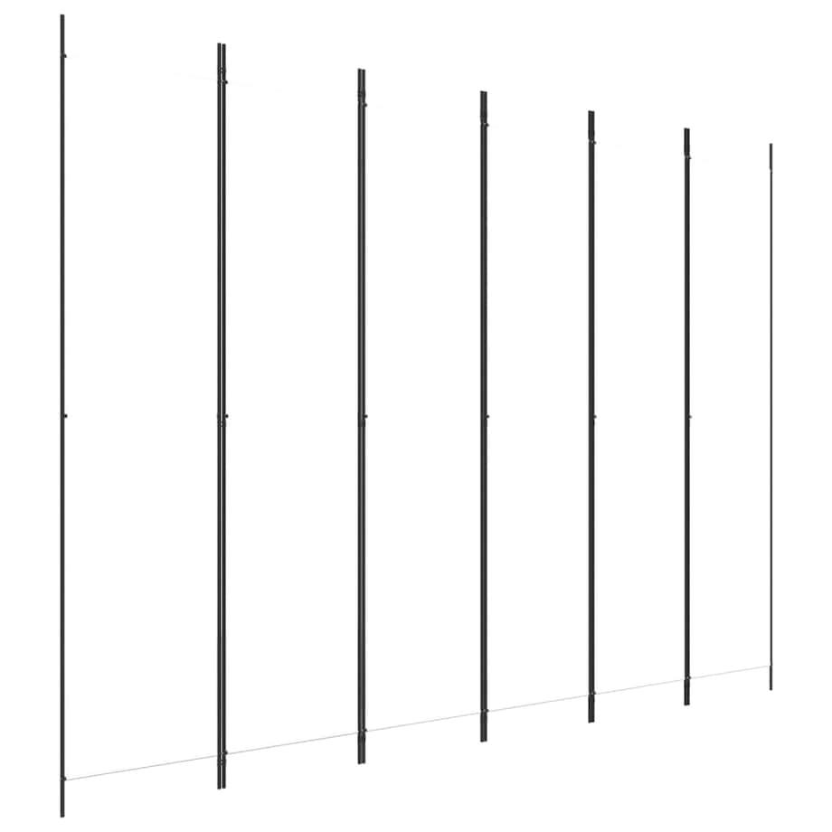 vidaXL Parawan 6-panelowy, biały, 300x220 cm, tkanina