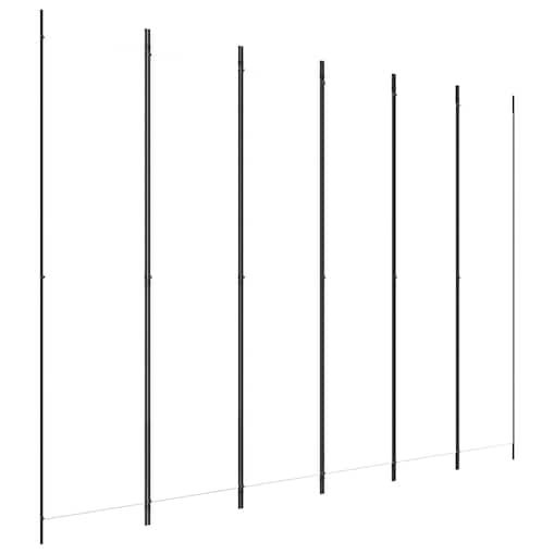 vidaXL Parawan 6-panelowy, biały, 300x220 cm, tkanina