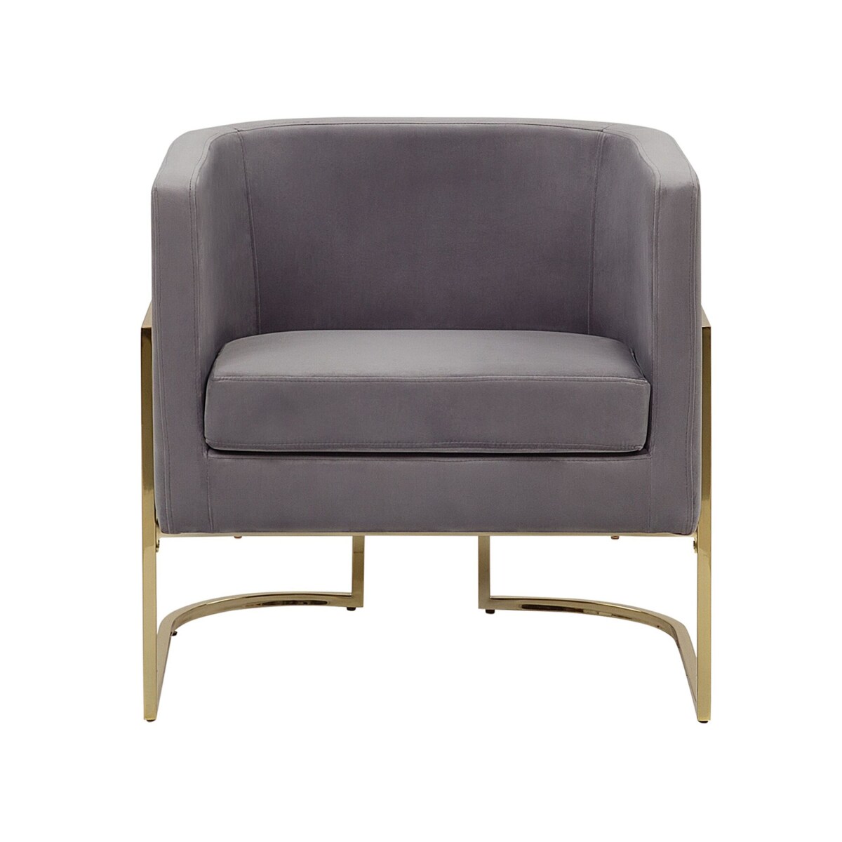 Fotel welurowy szary SIRKKA