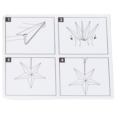 Ozdoba świąteczna na okno, gwiazda z papieru, 45 cm