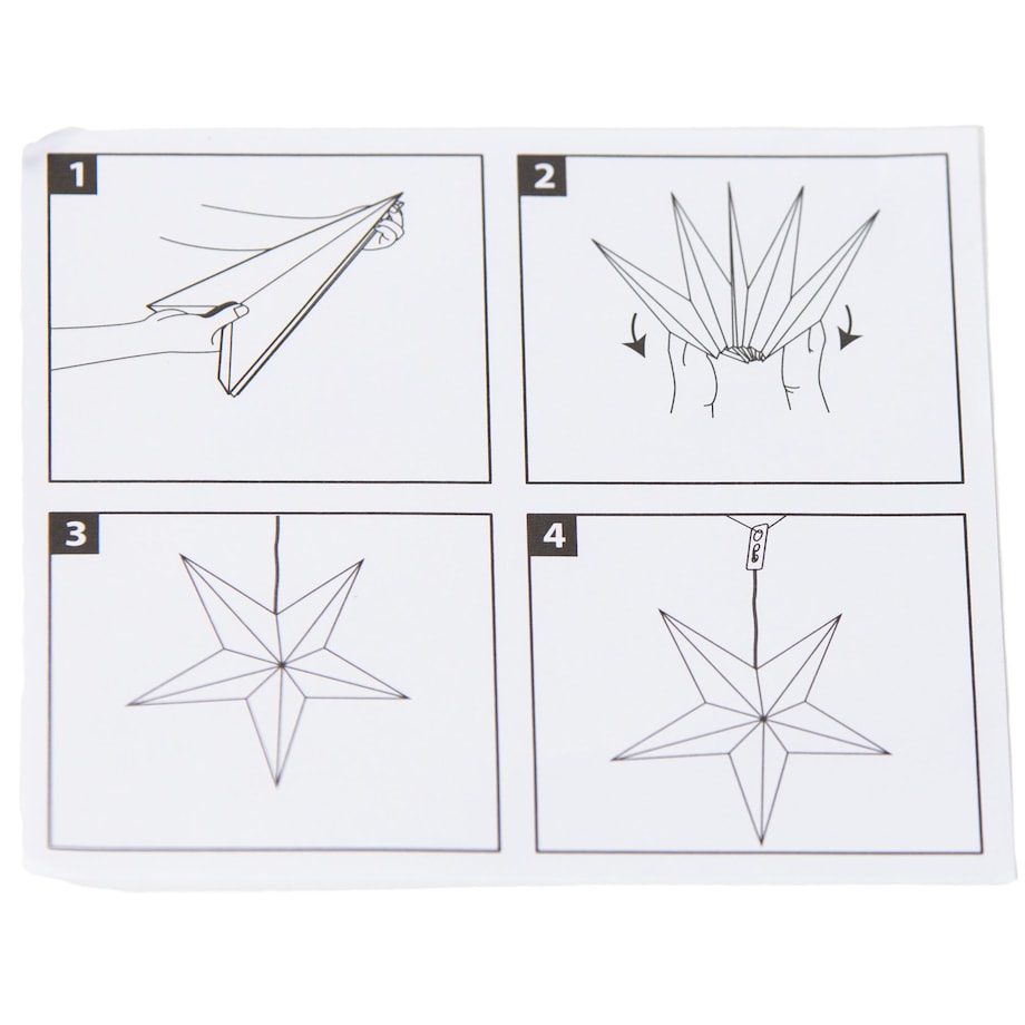 Ozdoba świąteczna na okno, gwiazda z papieru, 45 cm