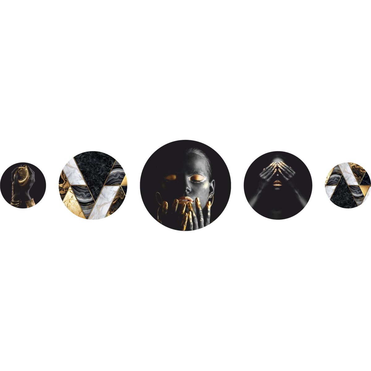 Obrazy na ścianę do sypialni pokoju salonu Okrągła ozdoba ścienna Kobieta