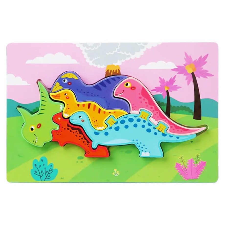 Puzzle drewniane - Dinozaury