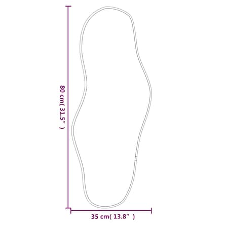 vidaXL Lustro ścienne, złote, 80x35 cm