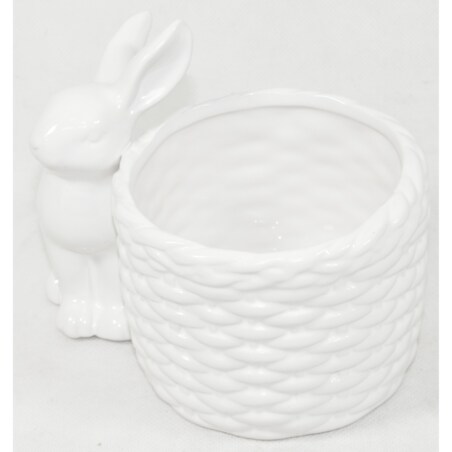 Osłonka na doniczkę - 12x16x11 cm Bunny i jego koszyk
