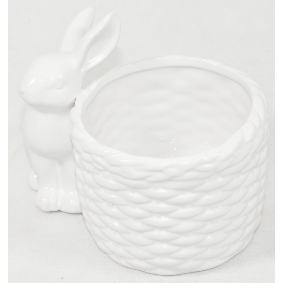 Osłonka na doniczkę - 12x16x11 cm Bunny i jego koszyk