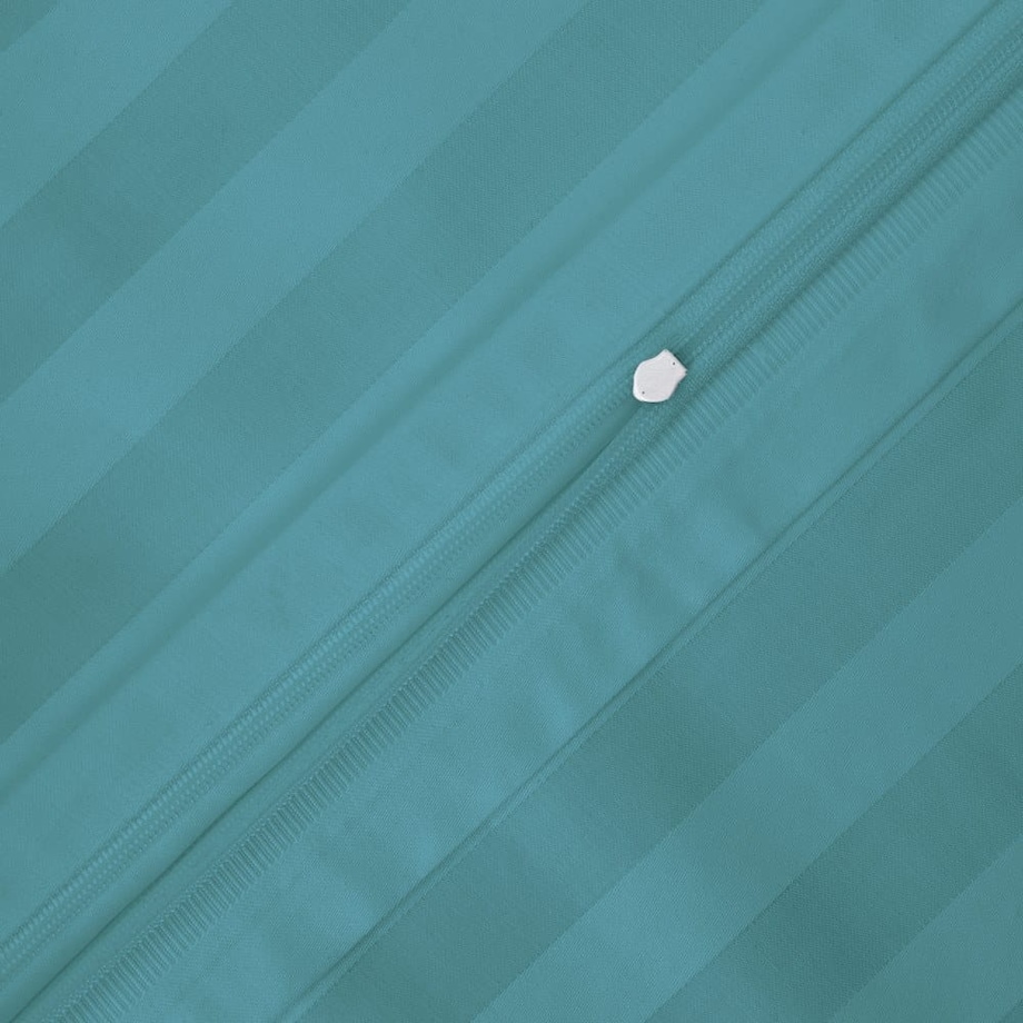 Pościel bambusowa satyna bawełniana 140x200 Bamboo paski, turkusowa