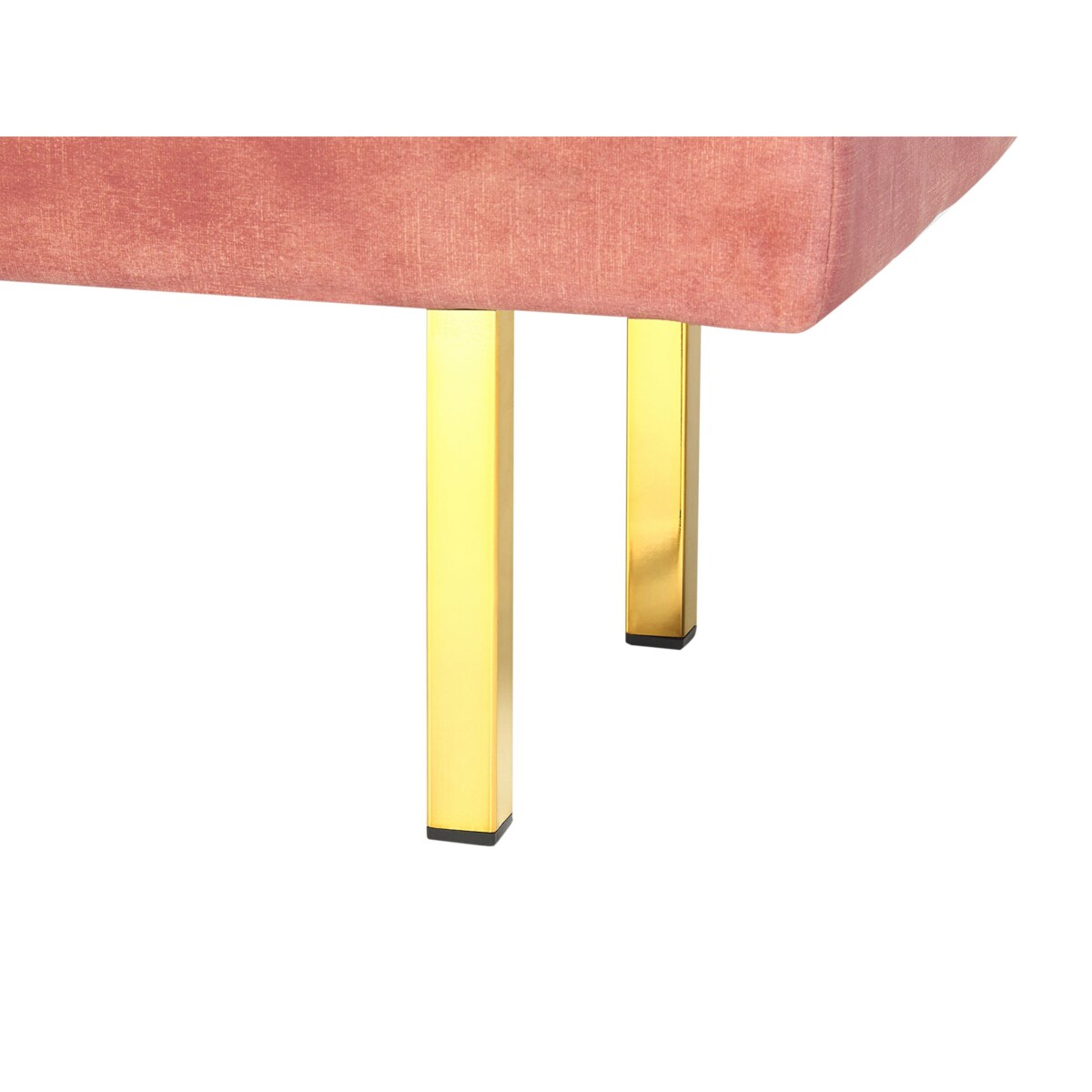 Ławka welurowa różowa ROSEVILLE