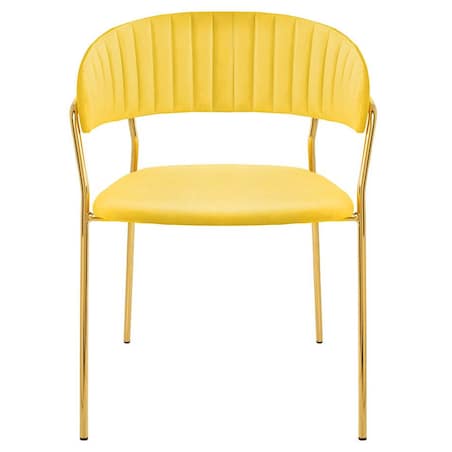 Welurowe krzesło Margo KH121100121.42 King Home tapicerowane żółte