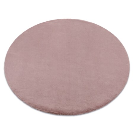 Dywan BUNNY koło róż IMITACJA FUTRA koło 100 cm