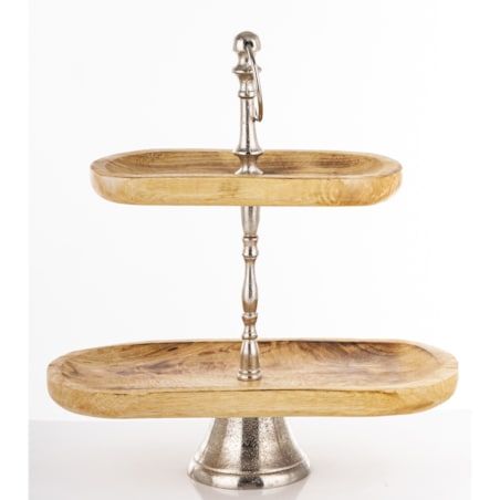 Patera dekoracyjna 2 poziomy 40x33,5x17 cm AYTAKAR