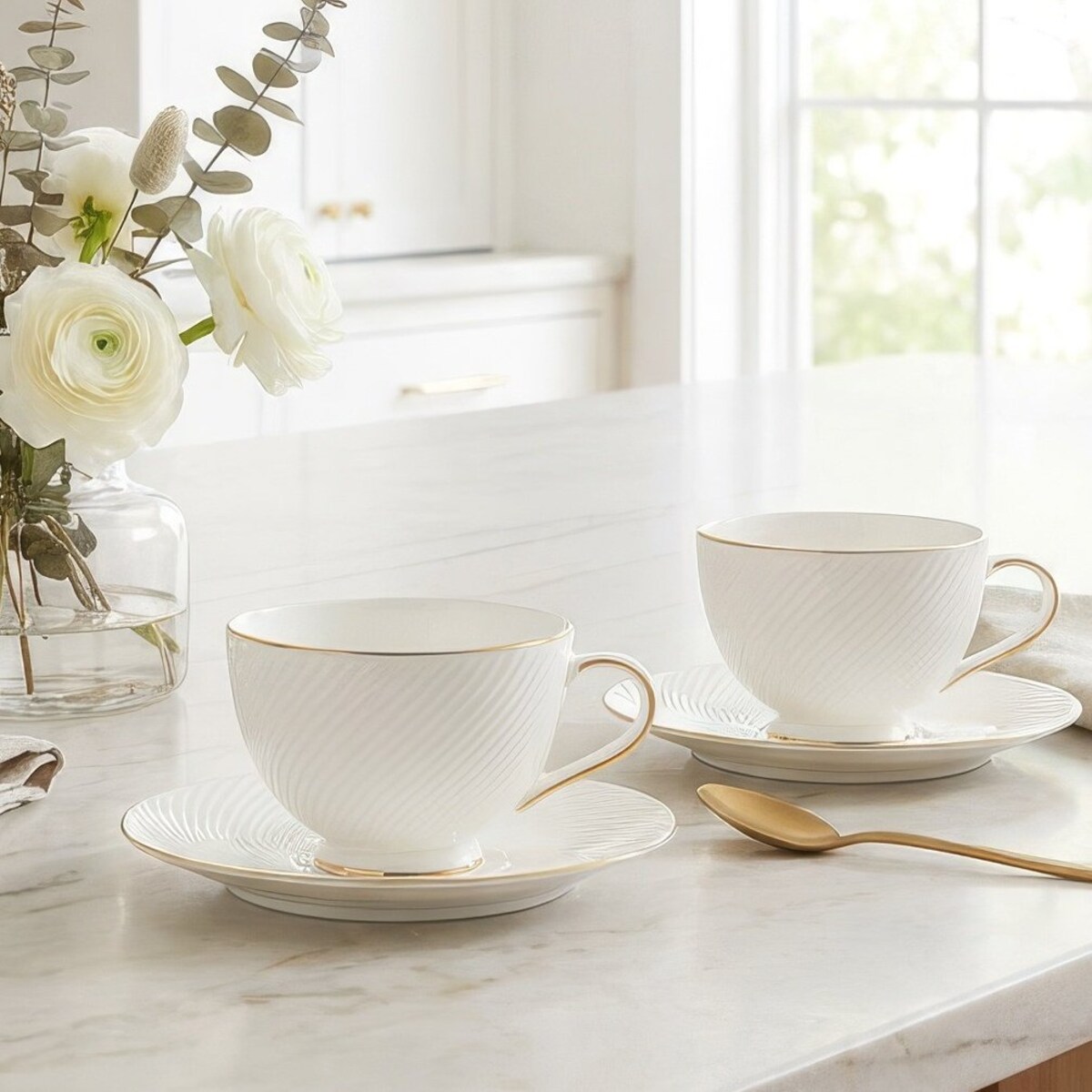 VILLA ITALIA Filiżanka ze spodkiem porcelanowa 280 ml TOSCA