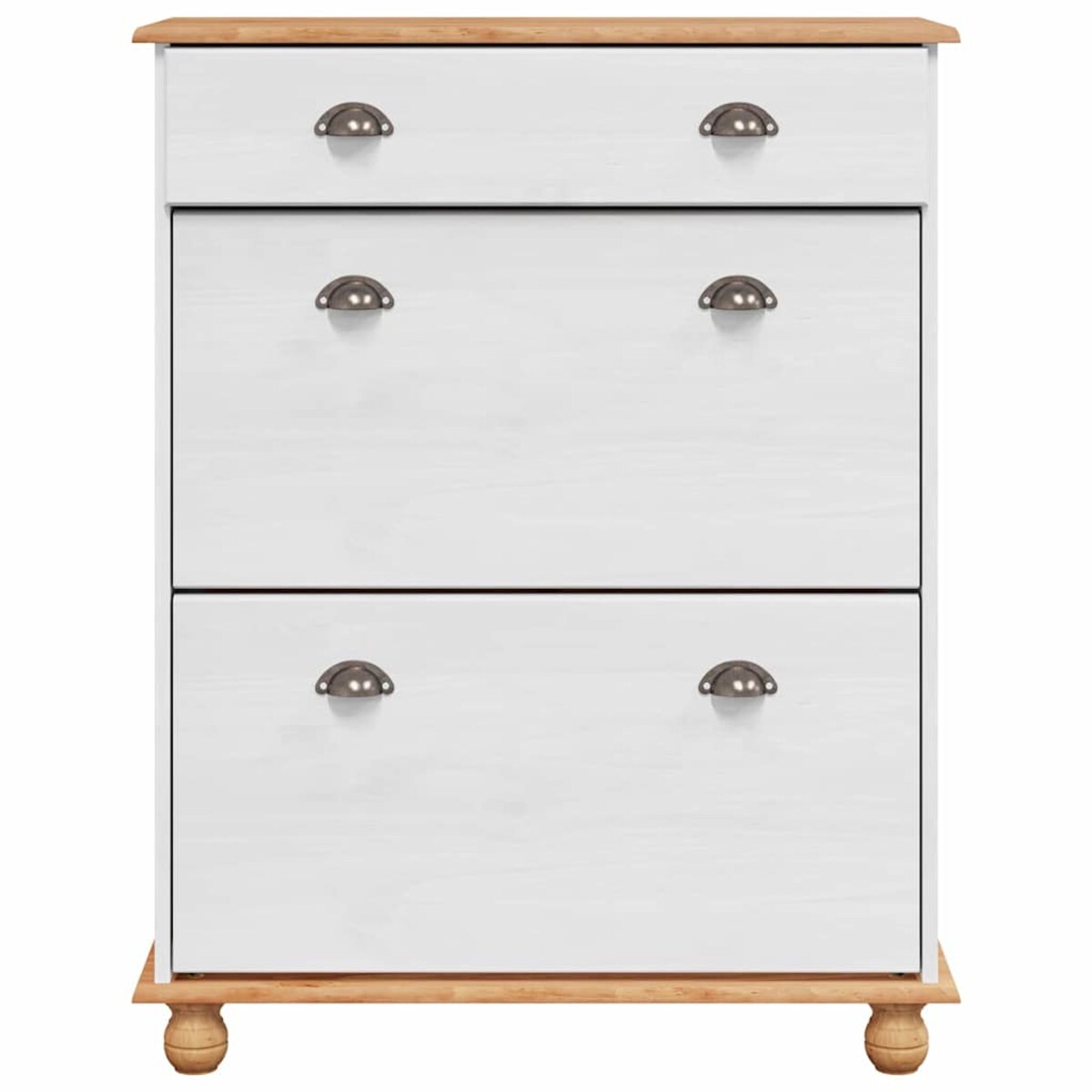 vidaXL Szafka na buty ASKIM Biały 85 x 35 x 108 cm Lite drewno sosnowe