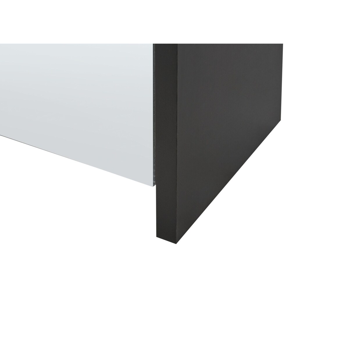 Szafka na buty 2 przegrody lustrzane fronty czarna MIDFIELD