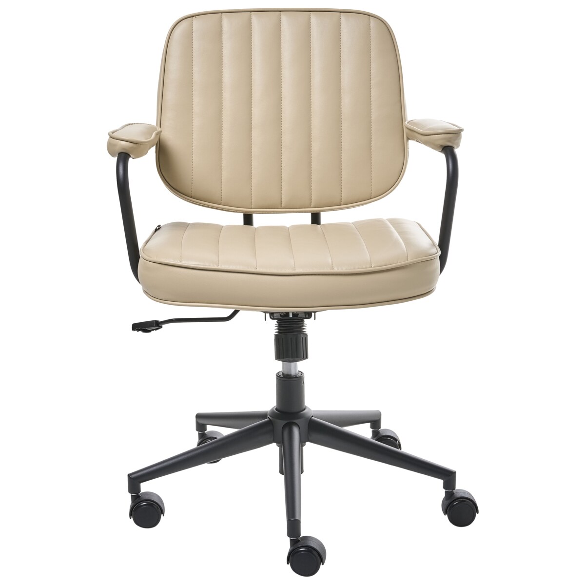 Krzesło obrotowe BERNE Ekoskóra Beżowy