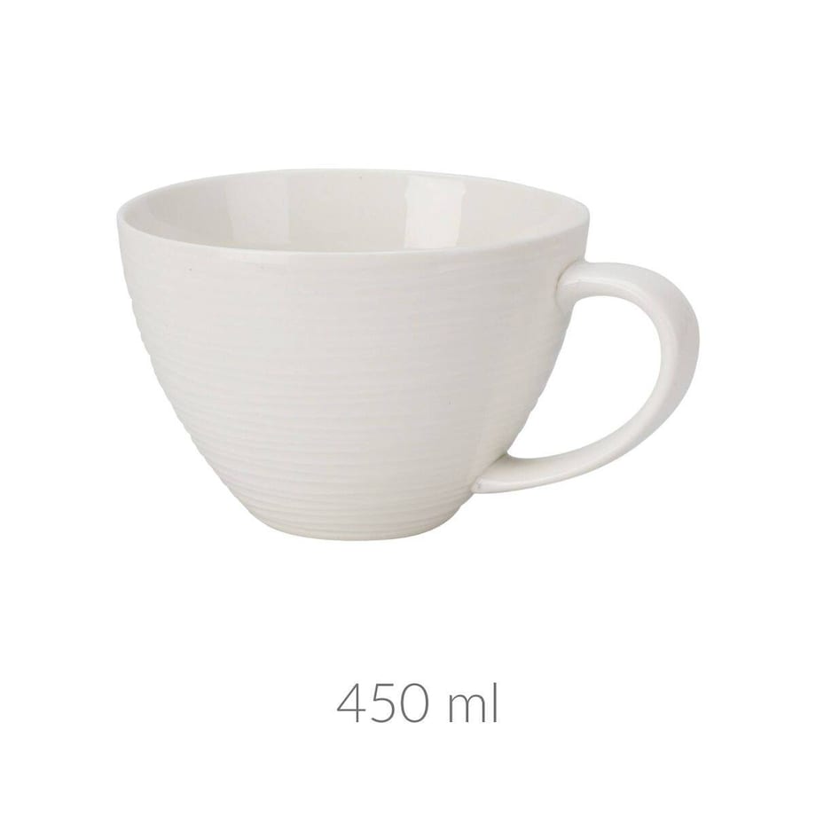 Elegancki kubek porcelanowy do kawy, z dużym uchem, 450 ml