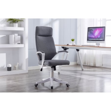 Fotel biurowy materiałowy ICON szary