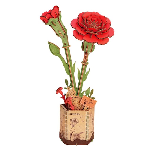 Czerwony goździk DIY - kwiaty Robotime