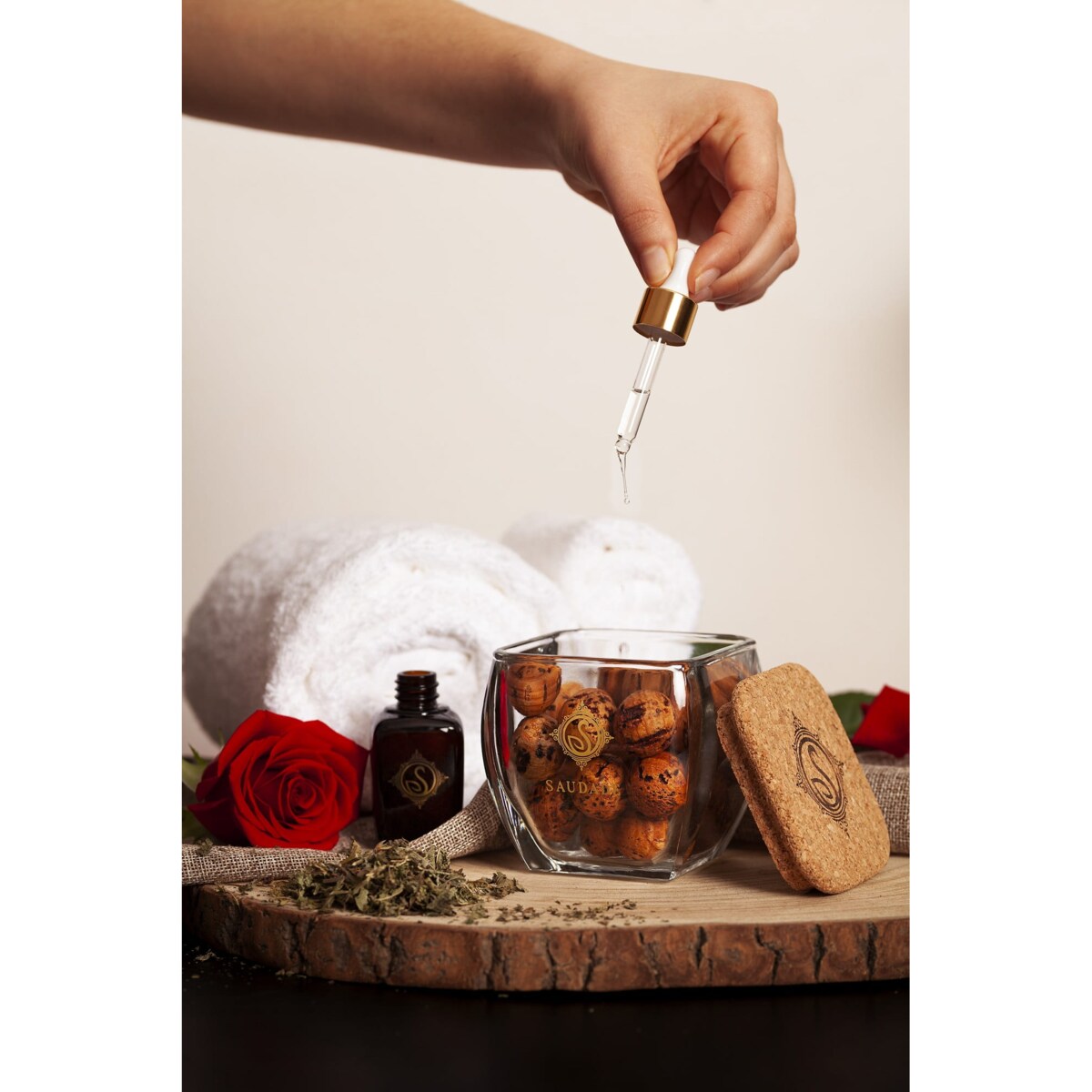 Dyfuzor korkowy o zapachu zielonej herbaty i róż