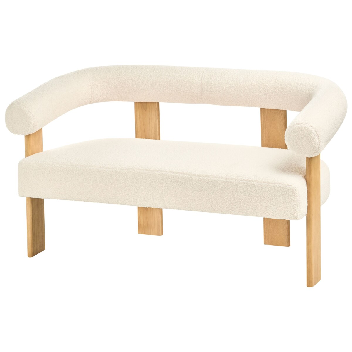 Sofa ILBRO Boucle Złamana biel dla 2 osób