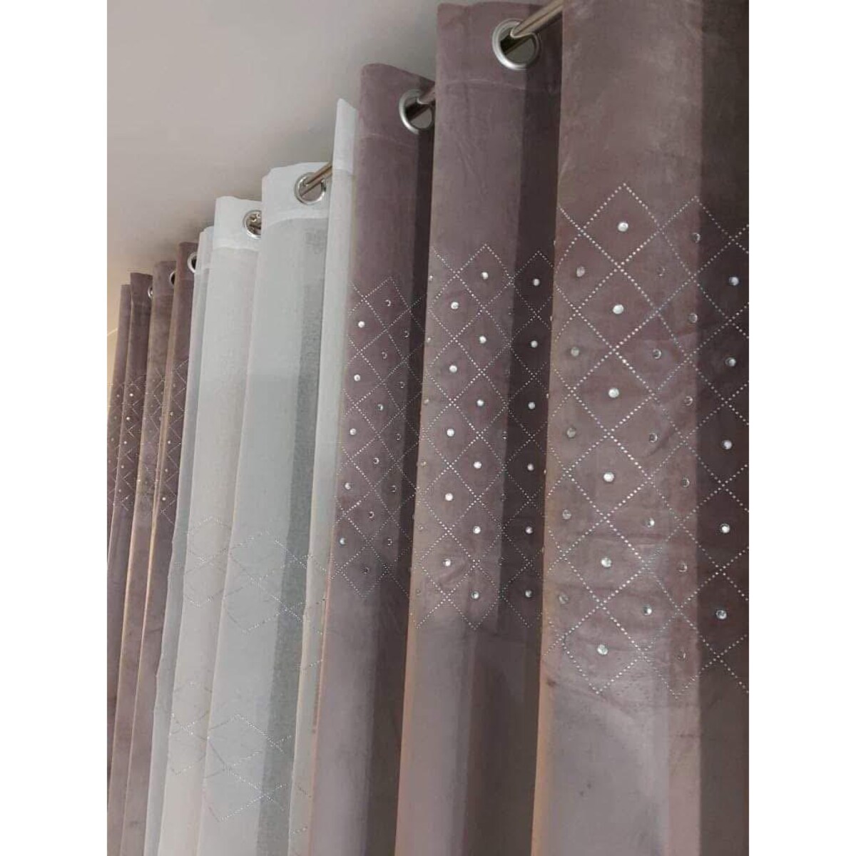 zasłona welurowa "V3" 140x250 cm pudrowy róż