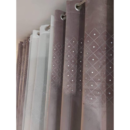 zasłona welurowa "V3" 140x250 cm pudrowy róż