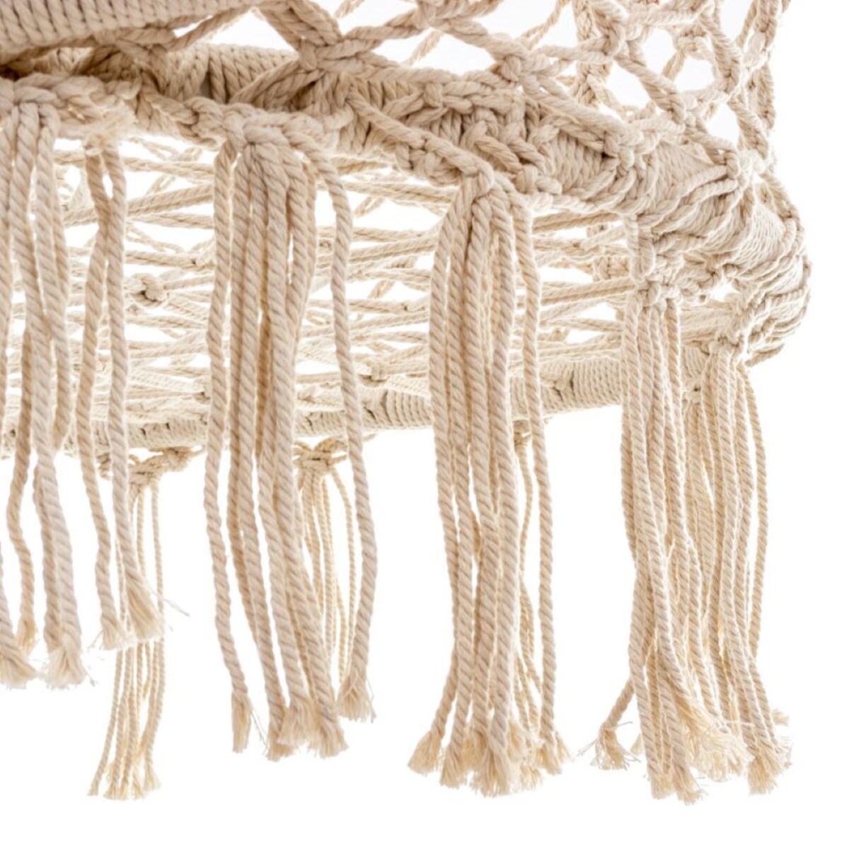 Fotel wiszący dwuosobowy Boho beżowy huśtawka