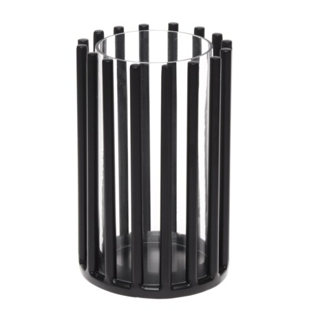 LAMPION PILLAR 13X13X21CM CZARNY