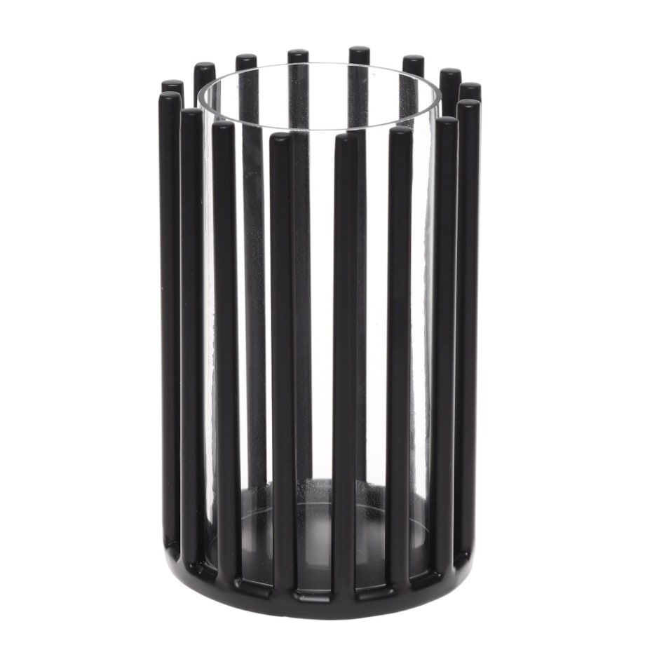 LAMPION PILLAR 13X13X21CM CZARNY