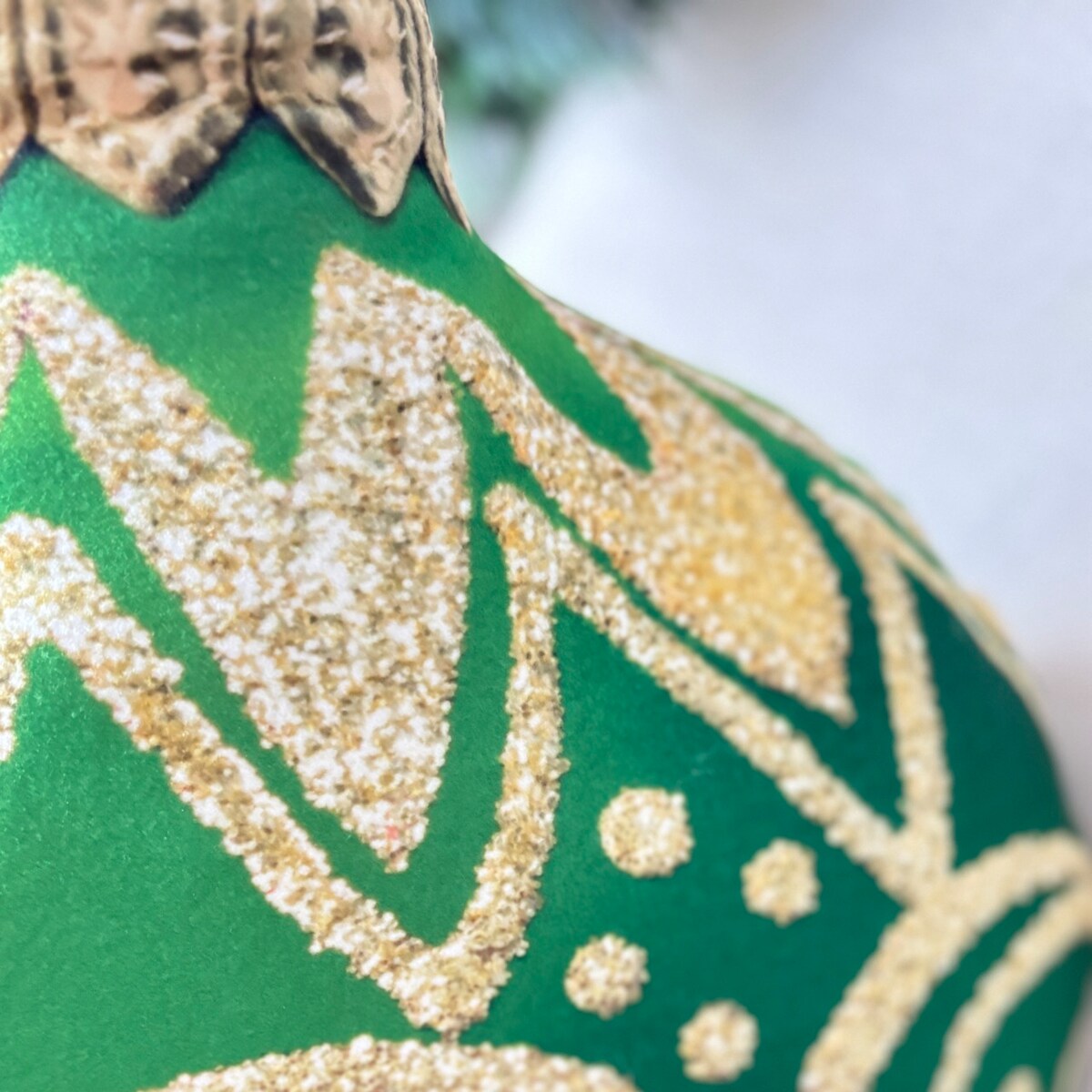 Poduszka dekoracyjna zielona Bombka mała