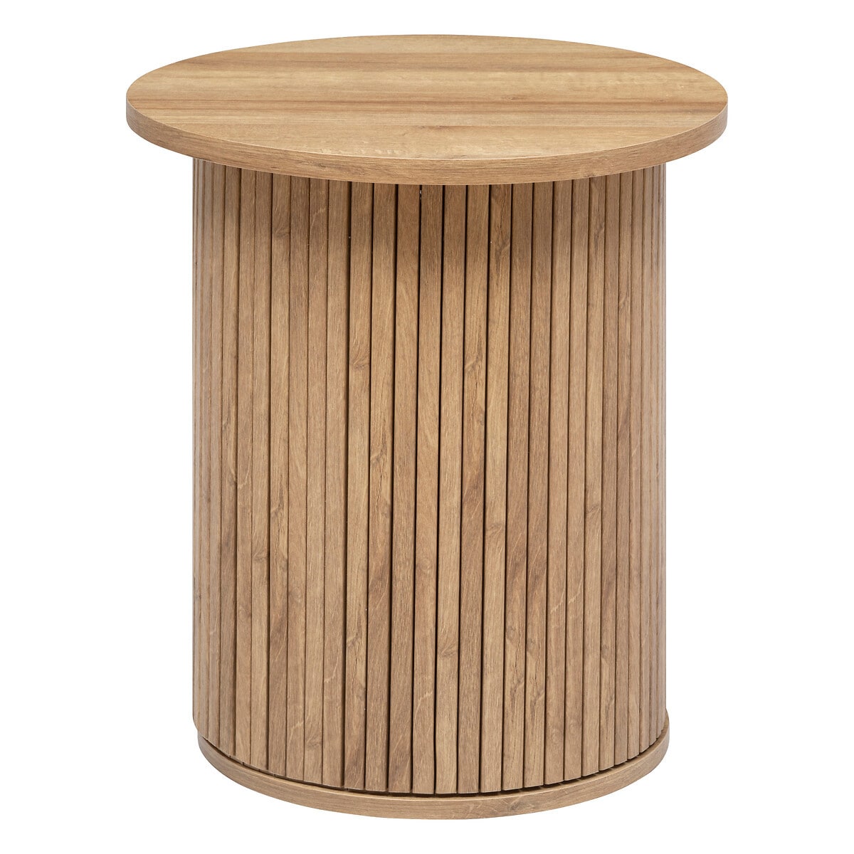 Okrągły stolik kawowy szpula COLVA, Ø 45 cm, kolor brązowy, MDF