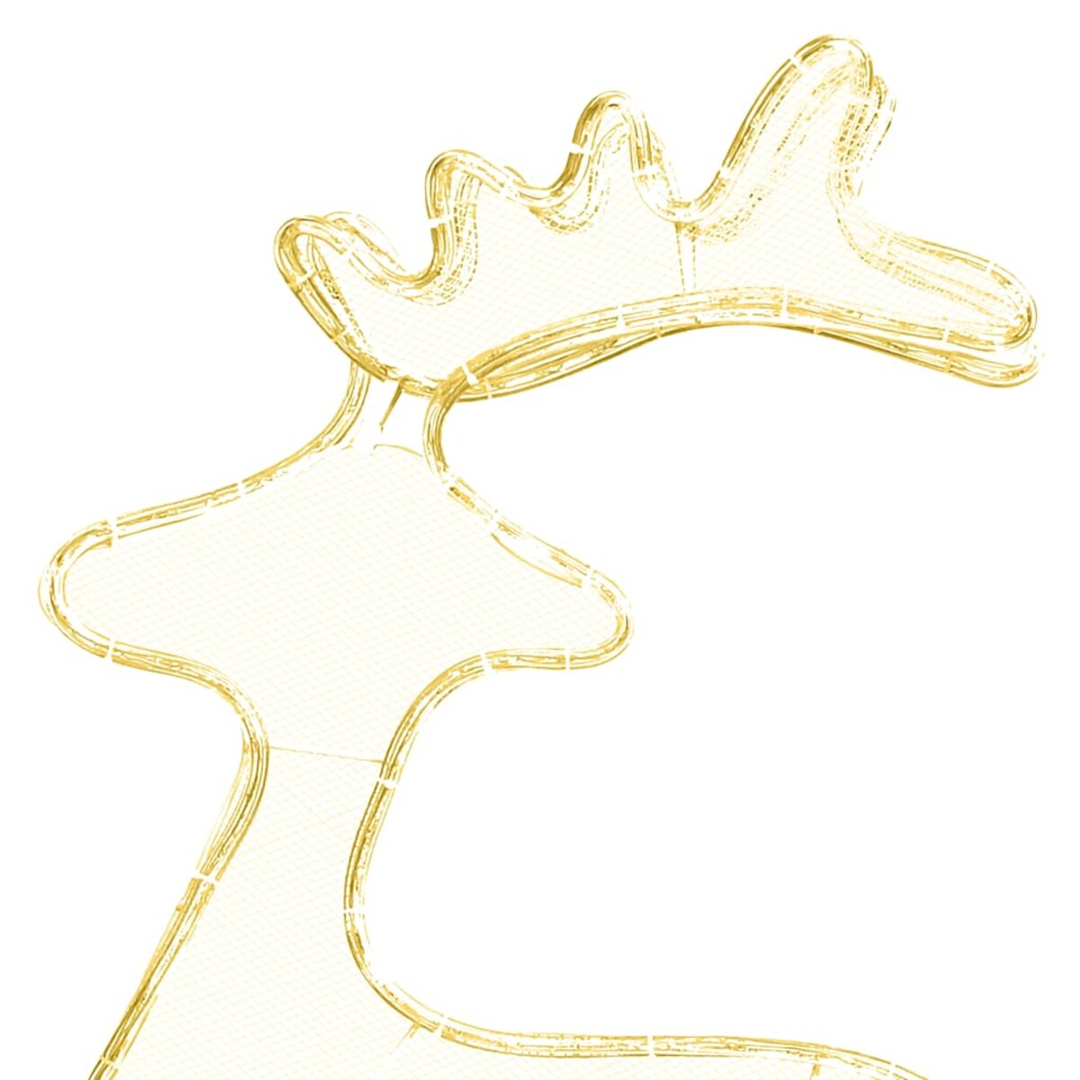 vidaXL Świąteczna dekoracja, renifer z siatki, 306 LED, 60x24x89 cm