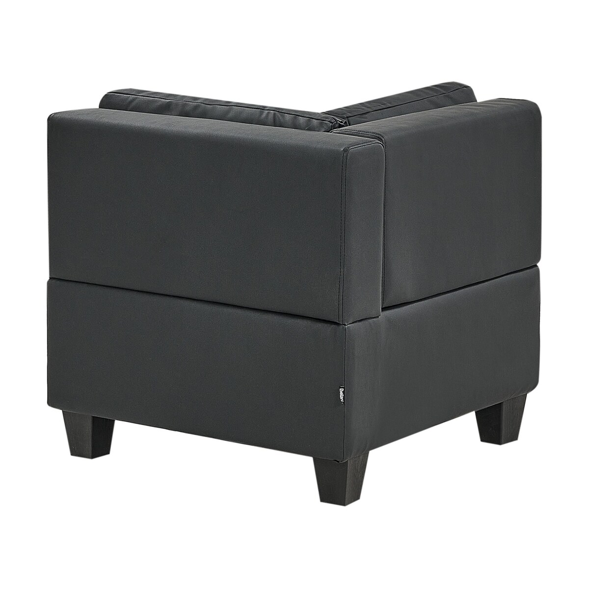 Moduł narożny ekoskóra czarny UNSTAD