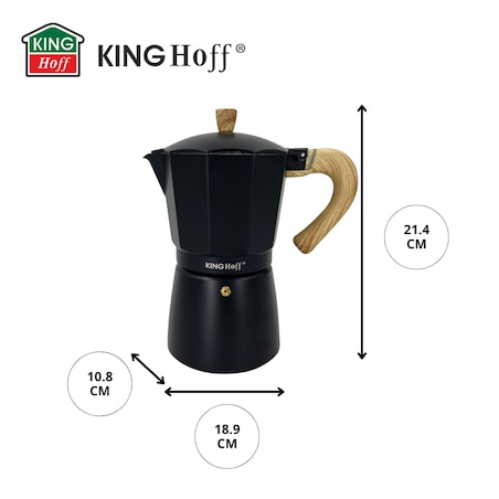 Kawiarka espresso Kafeterka ciśnieniowa indukcja KINGHOFF 450ml 9 filiżanek
