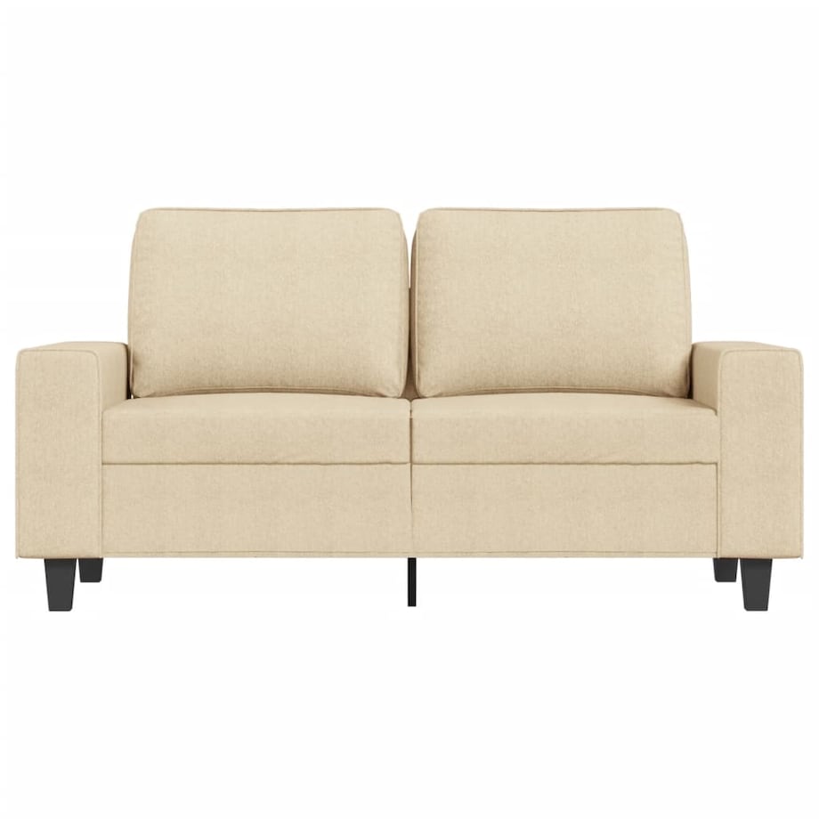 vidaXL 2-osobowa sofa, kremowa, 120 cm, tapicerowana tkaniną