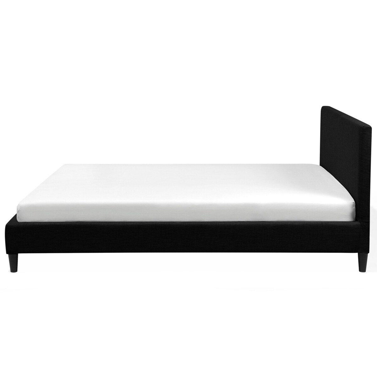 Łóżko tapicerowane 180 x 200 cm czarne FITOU