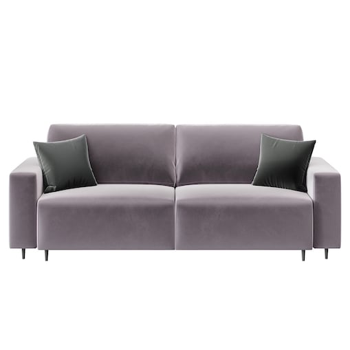 Hesto 3-osobowa rozkładana sofa - tytanowa
