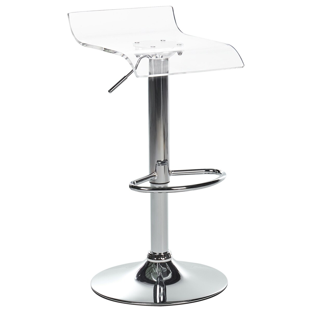 Zestaw 2 krzeseł barowych NEUM Obrotowy Przezroczysty