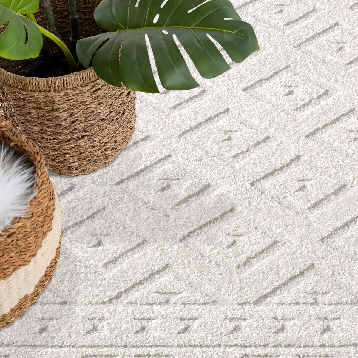 Dywan nowoczesny boho Lounia 99990 Krem 120x170