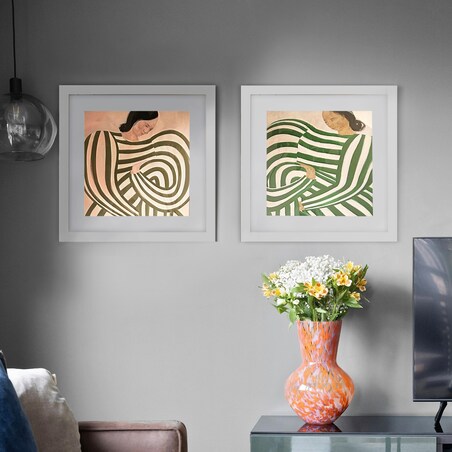 Ramka na zdjęcia 30x30 cm biała rama MDF z plexi do powieszenia pion poziom klasyczna kwadratowa ramka FRAMAI®