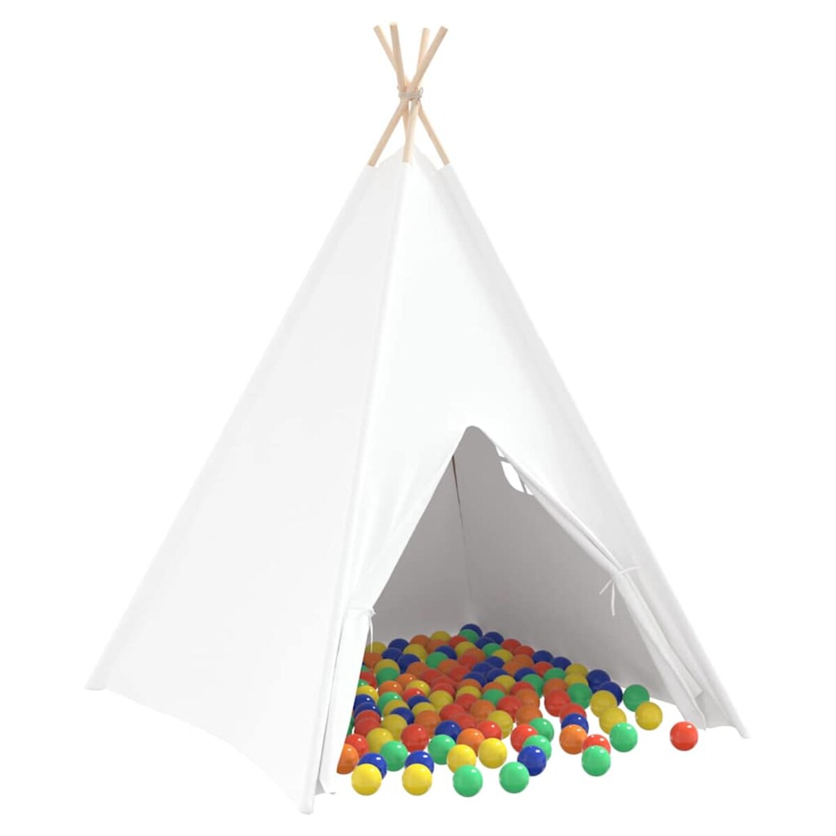 vidaXL Namiot Teepee Biały 120 x 120 x 150 cm Tkanina i Plastik