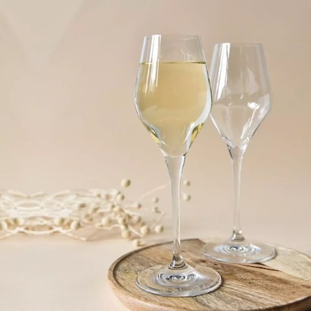 Zwężane Kieliszki do Szampana Prosecco Wody Krosno Ray 4 x 175 ml Zestaw