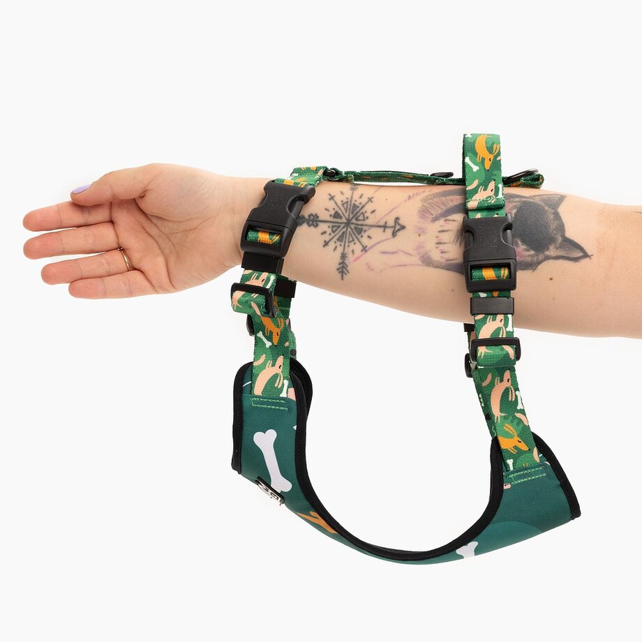 Szelki bezuciskowe Stay on "Psy na jawie" - Szerokość taśmy: 20mm, Rozmiar: S