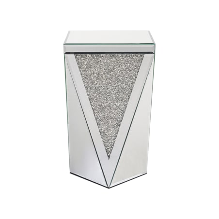 Stolik pomocniczy lustrzany srebrny LUXEY