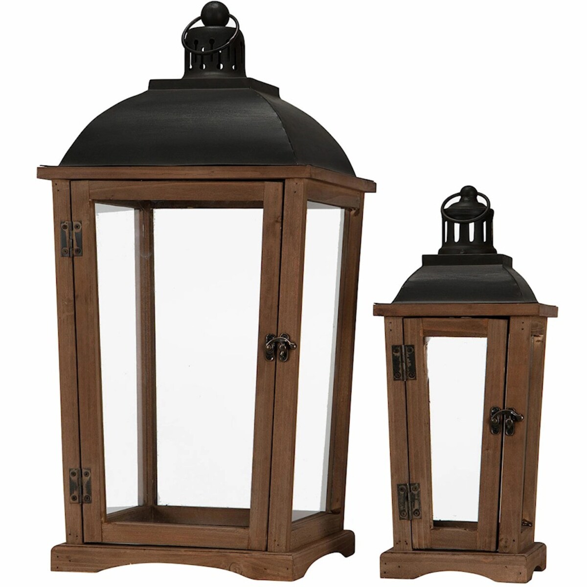 LAMPION DREWNIANY DUŻY BOHO SKANDYNAWSKI DO DOMU SALONU NA TARAS 2 szt