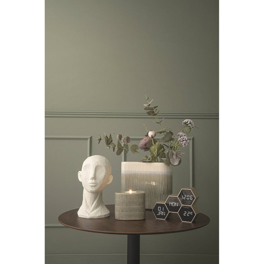 Budzik HONEYCOMB 12x17,5 cm złoty